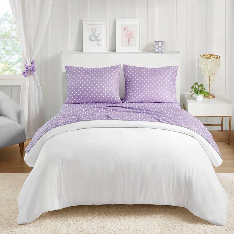 Intelligent Design Polka Dot Polka Dot Printed 100% Cotton Sheet Set