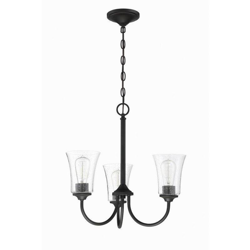 Craftmade Lighting Gwyneth 3 - Light Chandelier in  Flat Black