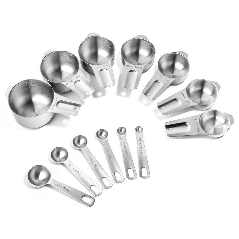 13-Piece Stainless Steel Measuring Cup and Spoon Set