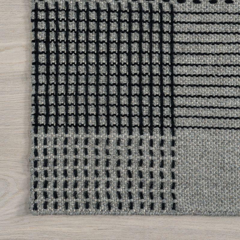 Nuloom Oregon Plaid Wool Area Rug, 6' x 9', Grey