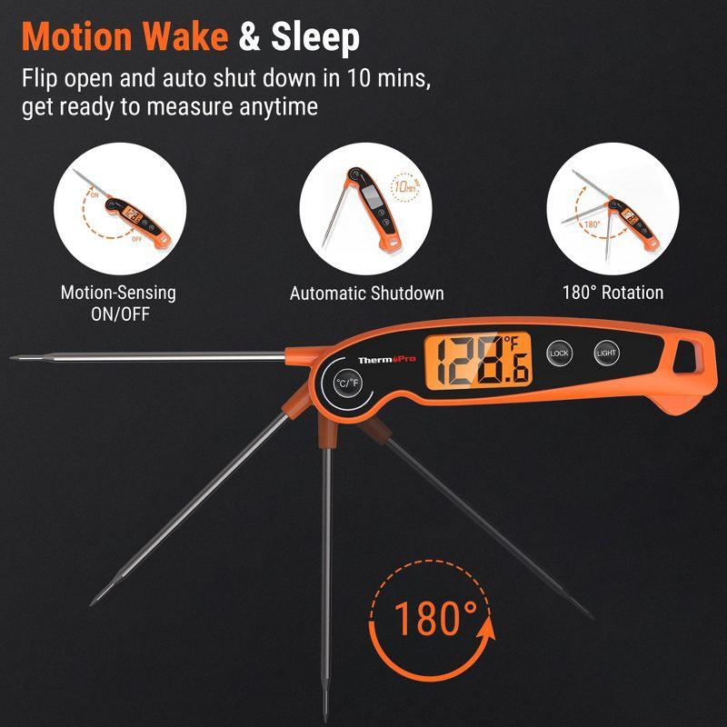 ThermoPro Orange Waterproof Digital Meat and Candy Thermometer