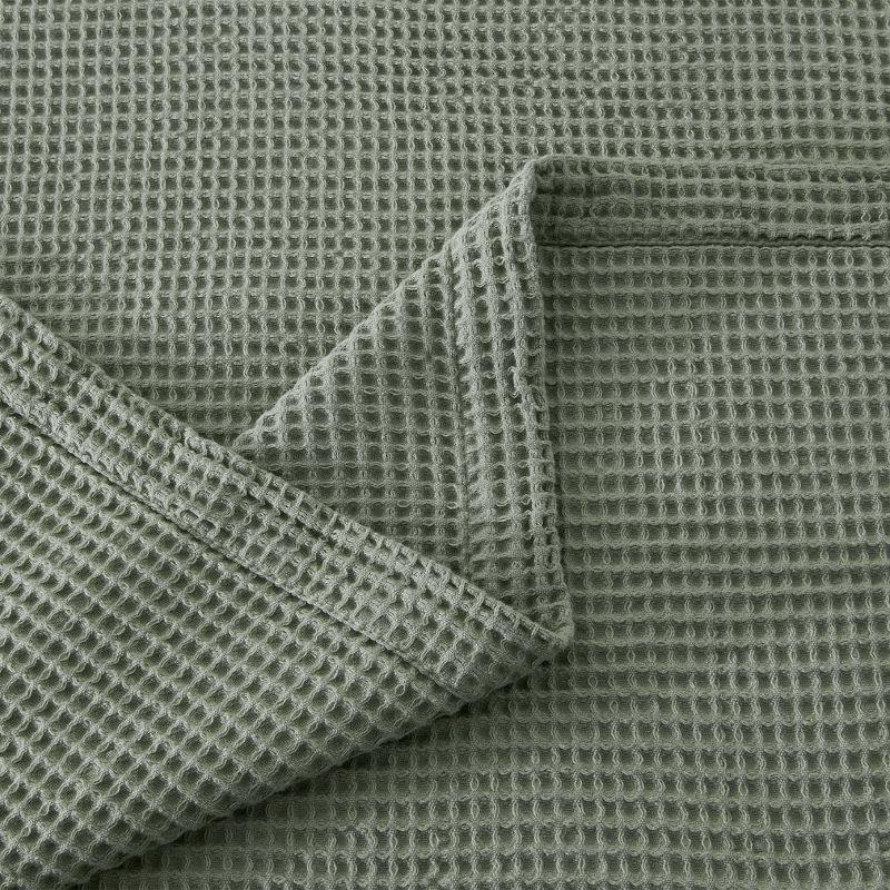 Solid Cotton Waffle Weave Blanket