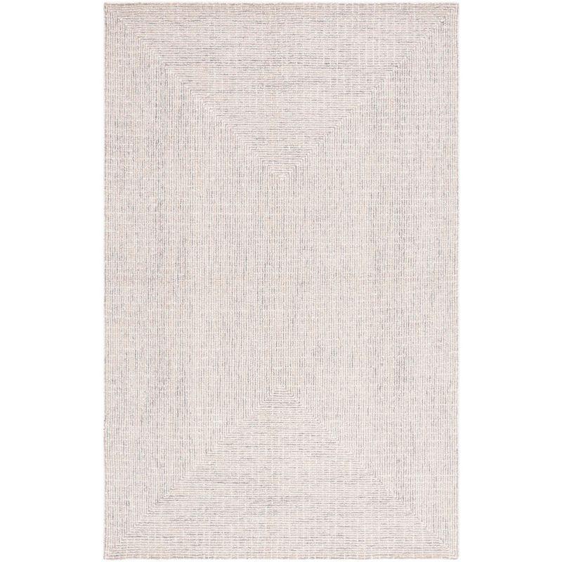 Abstract ABT480 Handmade Indoor Area Rug - Grey/Ivory - 4'x6' - Safavieh