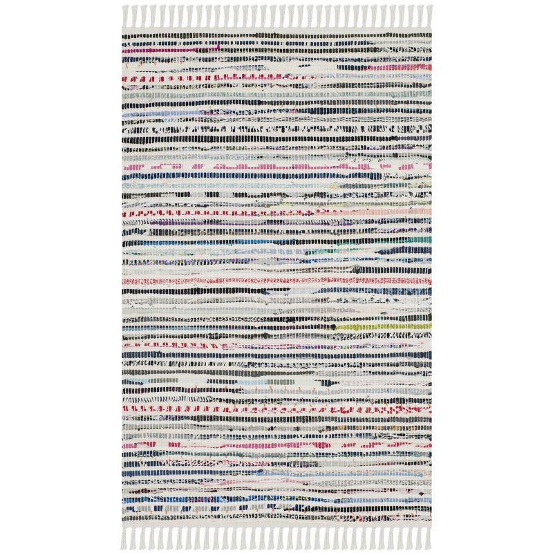 Rag Rug RAR125 Hand Woven Indoor Accent Rug - Ivory/Multi - 2'3"x3'9" - Safavieh.