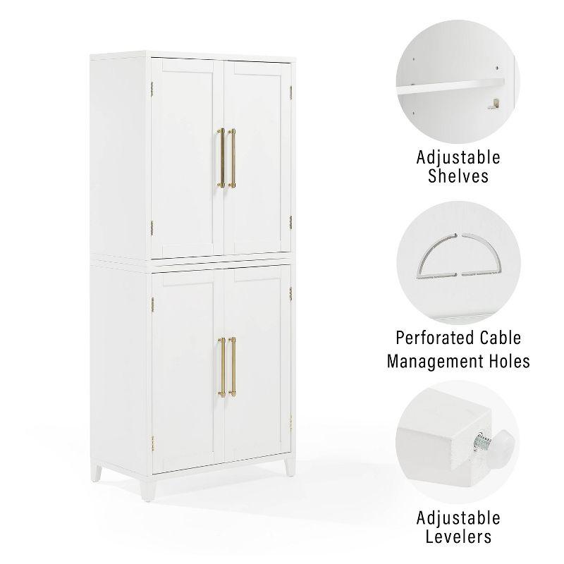 Crosley 70" Roarke Kitchen Pantry Storage Cabinet White