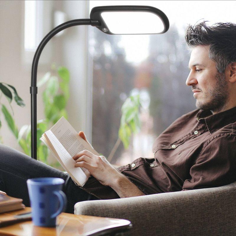 Brightech Litespan Slim 55 in. Industrial Dimmable LED Directional Task Floor Lamp