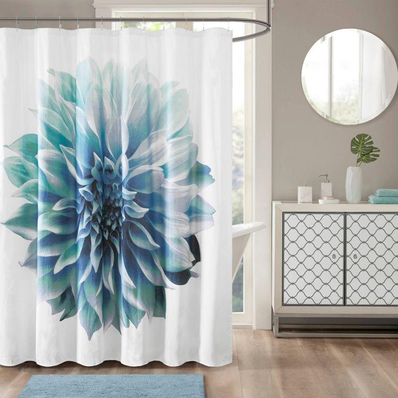 Norah Floral Cotton Shower Curtain