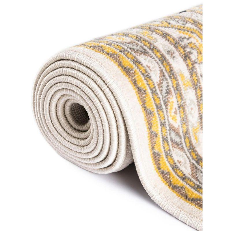 Unique Loom Williamsburg Collection Area Rug - Allover (2' 9" x 9' 10" Runner Beige/Gold)