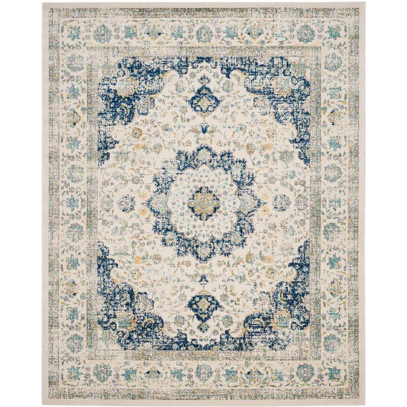 Evoke EVK220 Power Loomed Area Rug - Ivory/Blue - 10'x14' - Safavieh.