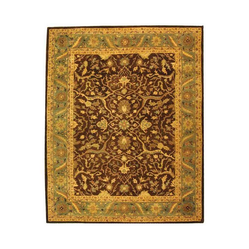 Antiquity AT14 Hand Tufted Indoor Area Rug - Brown/Green - 7'6"x9'6" - Safavieh