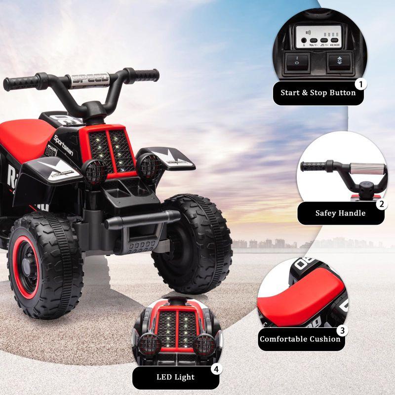 6V Ride On ATV for Kids, Powerful and Safe Ride On Toy with Rechargeable Battery