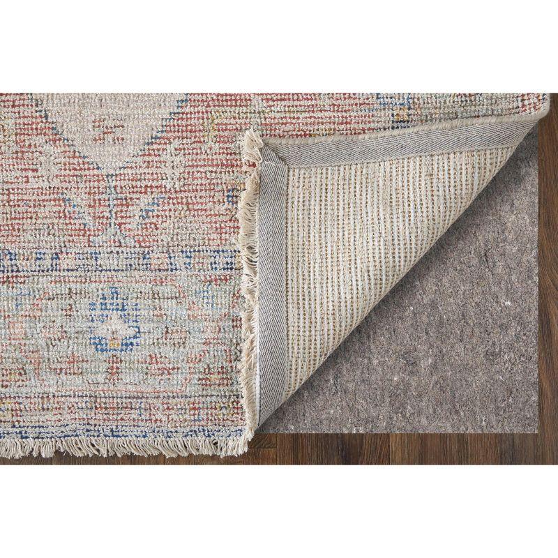 Caldwell Transitional Distressed Ivory/Blue/Red Area Rug