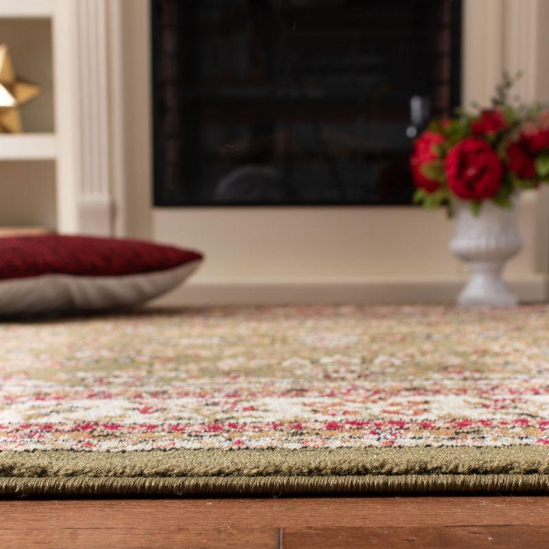 Lyndhurst Sarouk LNH331 Power Loomed Area Rug - Sage/Ivory - 6'x6' - Safavieh