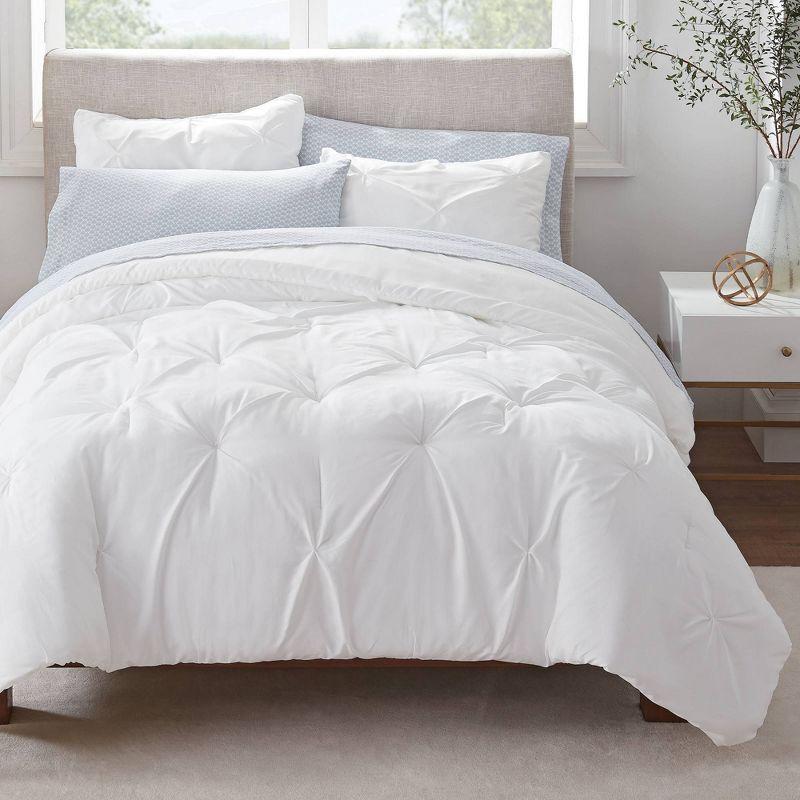 Serta Simply Clean Microfiber 3 Piece Duvet Cover Set