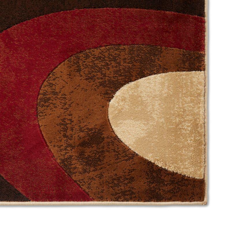Home Dynamix Slade Contemporary Abstract Area Rug, Brown/Red, 9'2"x12'5"