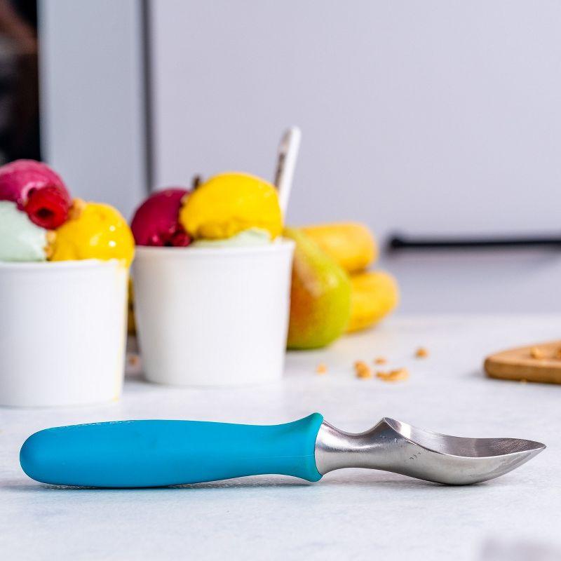 Small Stainless Steel Ice Cream Scoop with Non-Slip Grip