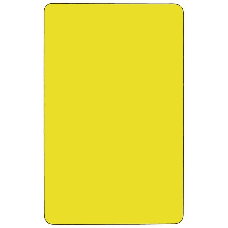 Wren 24''x48'' Yellow Laminate Rectangular Mobile Activity Table