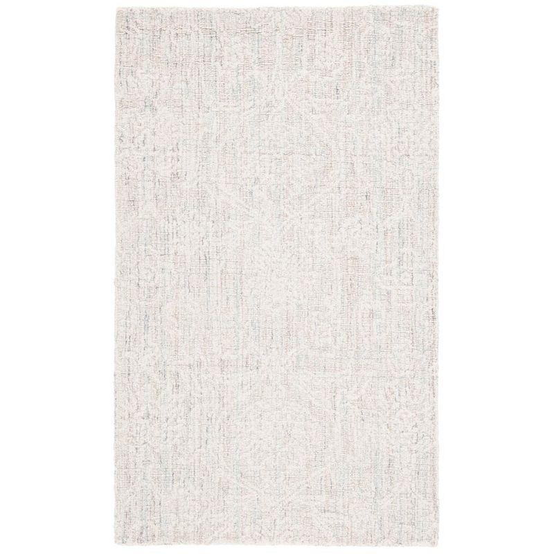 Handmade Blue/Ivory Wool Tufted 3' x 5' Area Rug