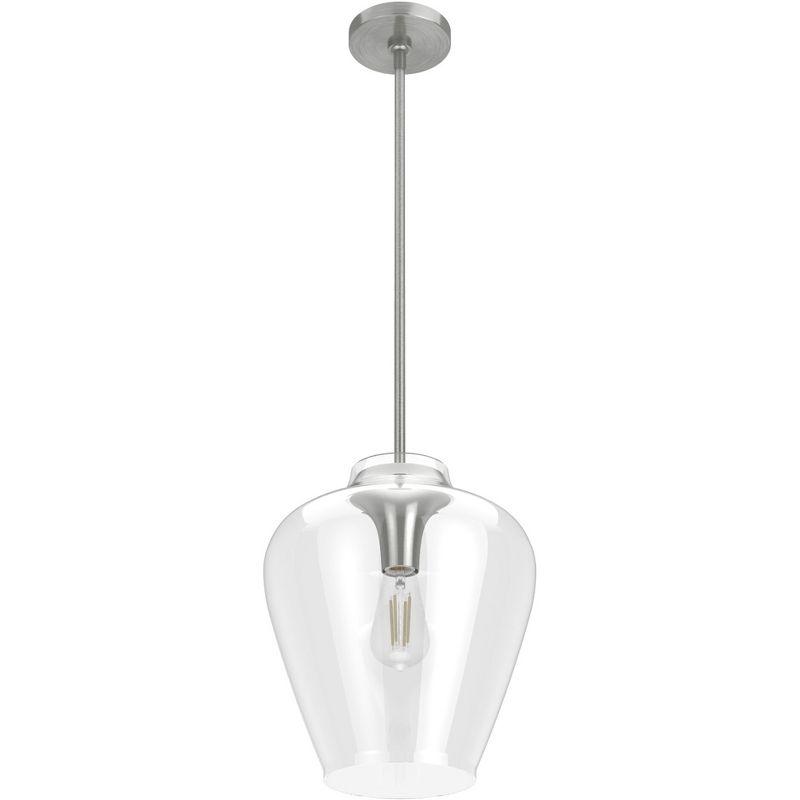 Vidria Minimalist 12" Brushed Nickel LED Pendant Light