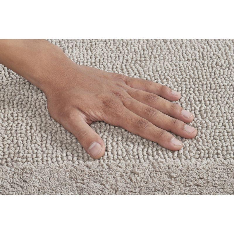 Better Trends Edge 100% Cotton Tufted Reversible Bath Rug 20" x 60" Runner - Beige