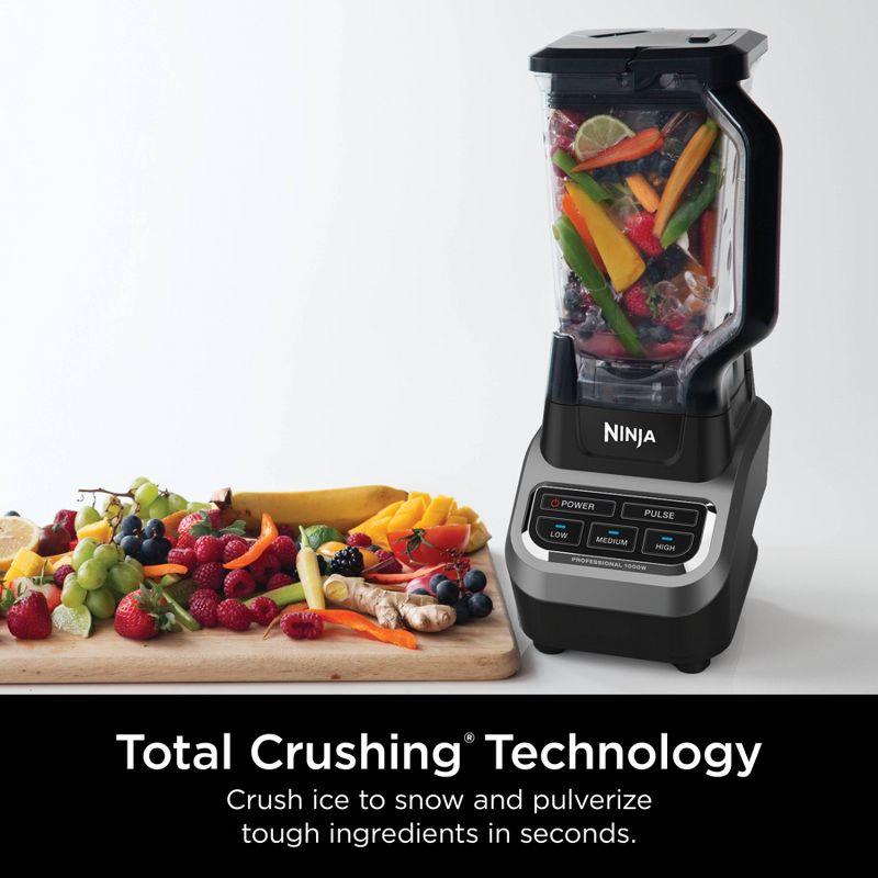 Ninja Professional Blender 1000W BL610: 72 oz. Smoothie & Ice Crusher, 6-Blade Tech, 3 Speeds, Dishwasher-Safe Parts