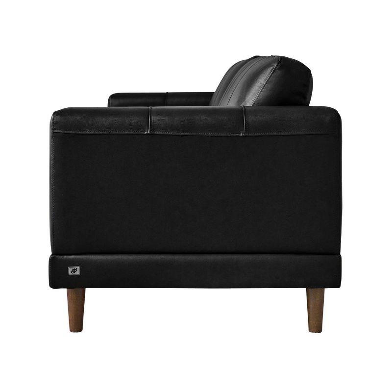 2pc Hanson Set Black - Picket House Furnishings: Leather Upholstery, Modern Sofa & Loveseat Combo