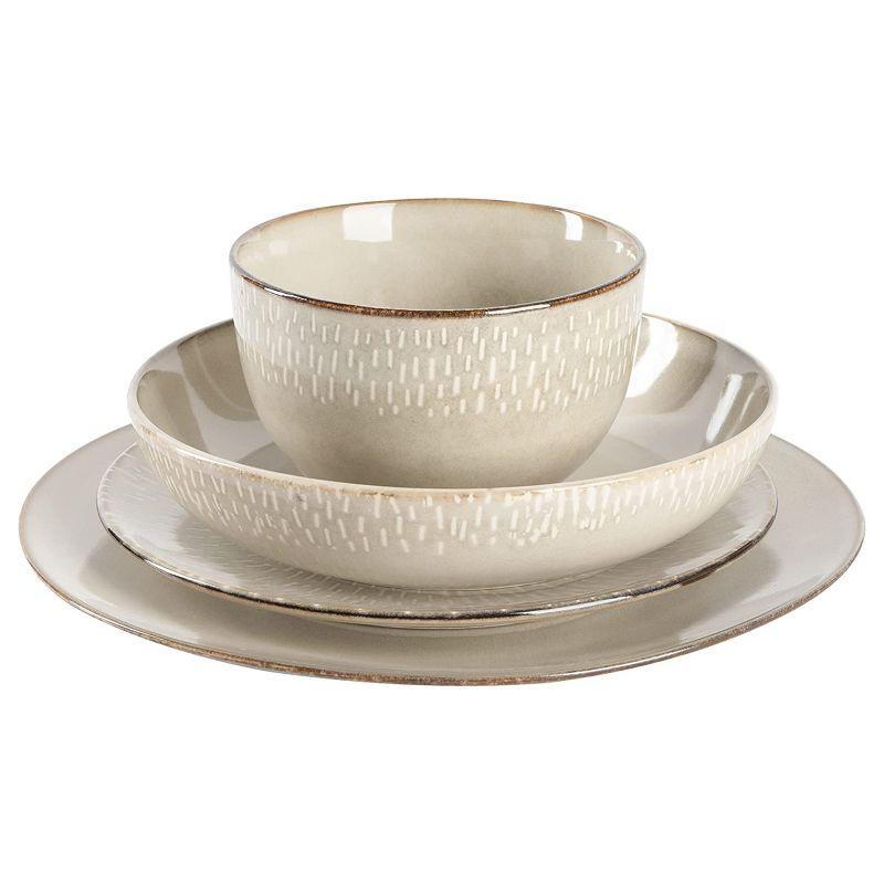 Gibson Elite Matisse 16 Piece Stoneware Dinnerware Set with Reactive Glaze