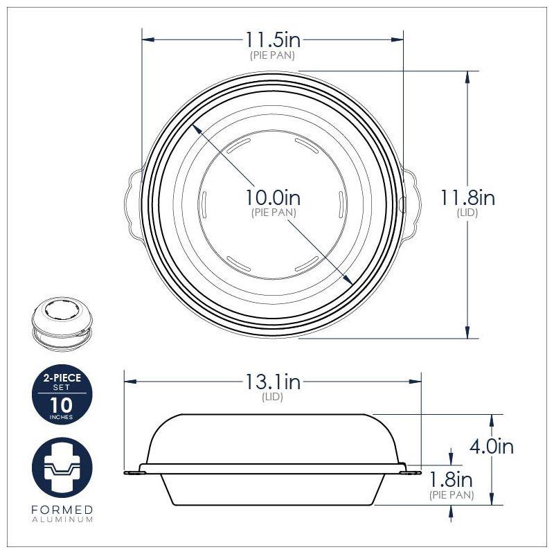 Silver Non-stick Mini Pie Pan with Lid