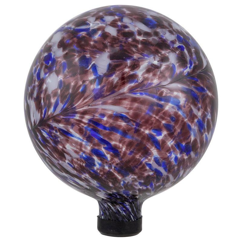 Northlight Outdoor Garden Swirled Gazing Ball - 10" - Purple and White