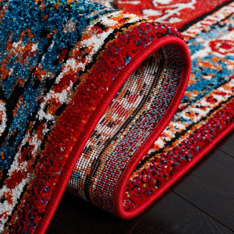 Vintage Hamadan VTH259 Power Loomed Area Rug - Blue/Red - 6'7"x6'7" - Safavieh.