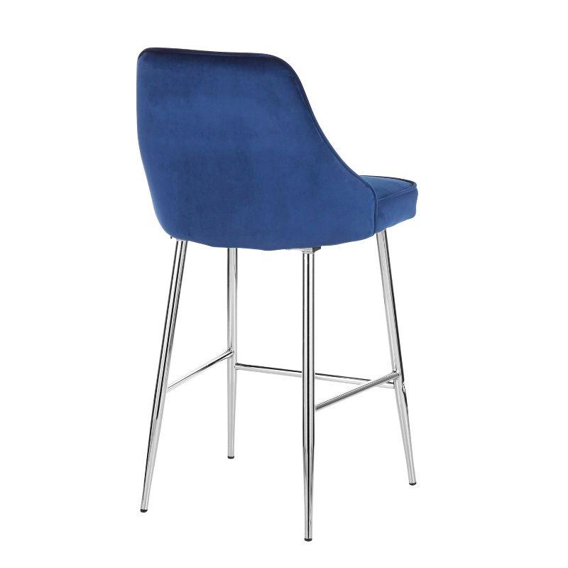 Upholstered Counter Stool with Metal Frame