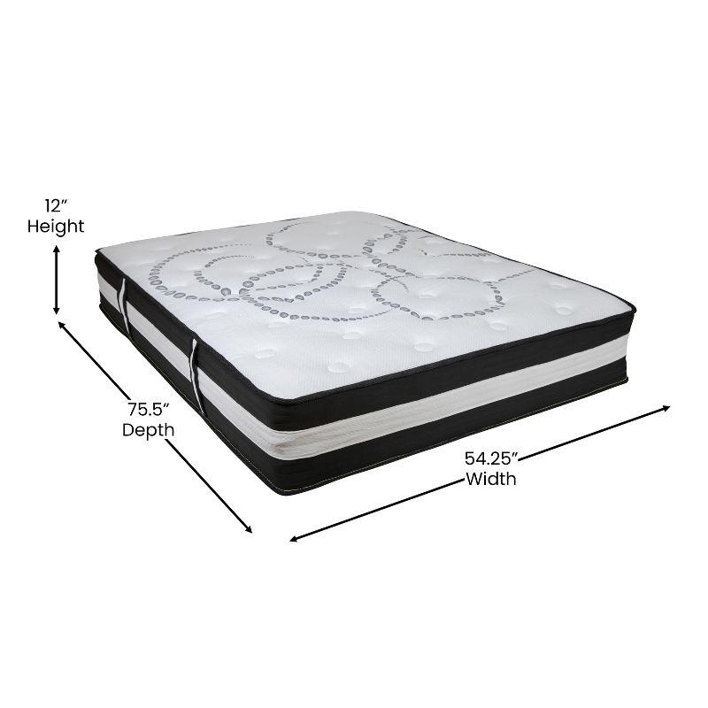 Emma and Oliver 12 Inch Foam and Pocket Spring Mattress, Mattress in a Box