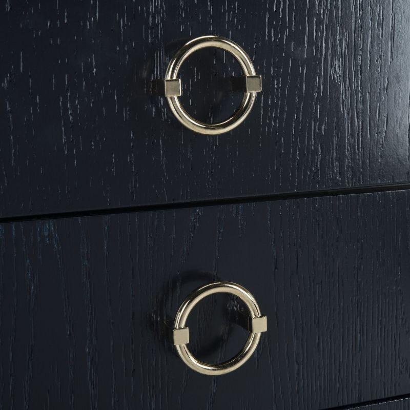 Lorna 3 Drawer Nightstand - FOX6232 - Navy - Safavieh Couture