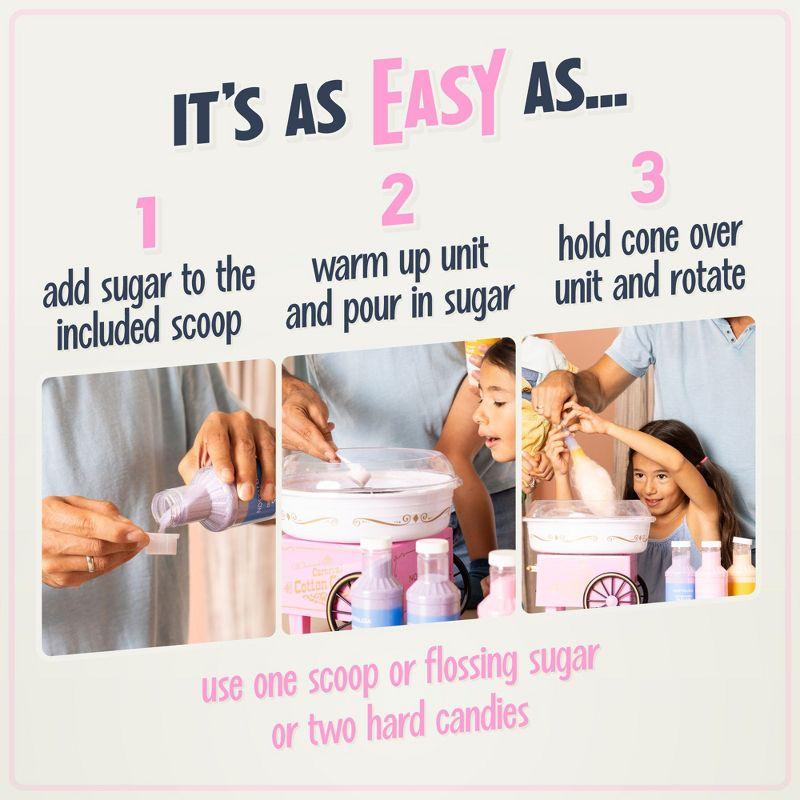 Nostalgia Nostalgia Retro Countertop Cotton Candy Machine, Includes 2 Reusable Cones & Scoop