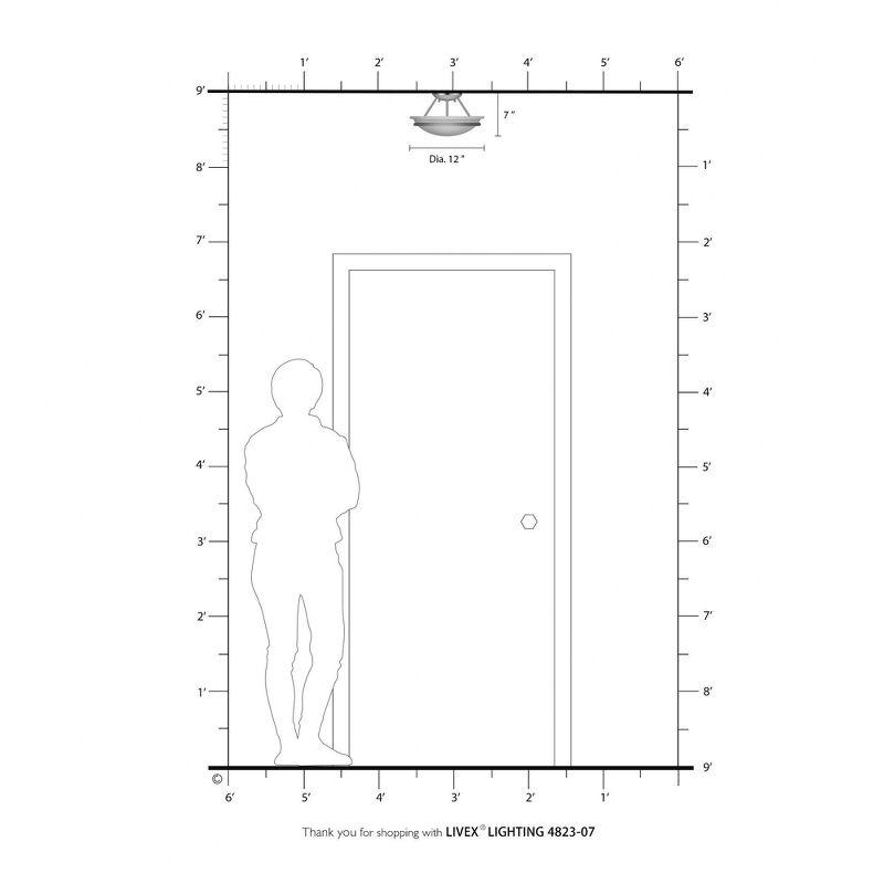 Livex Lighting Newburgh 2 - Light Semi-Flush Mount in  Bronze