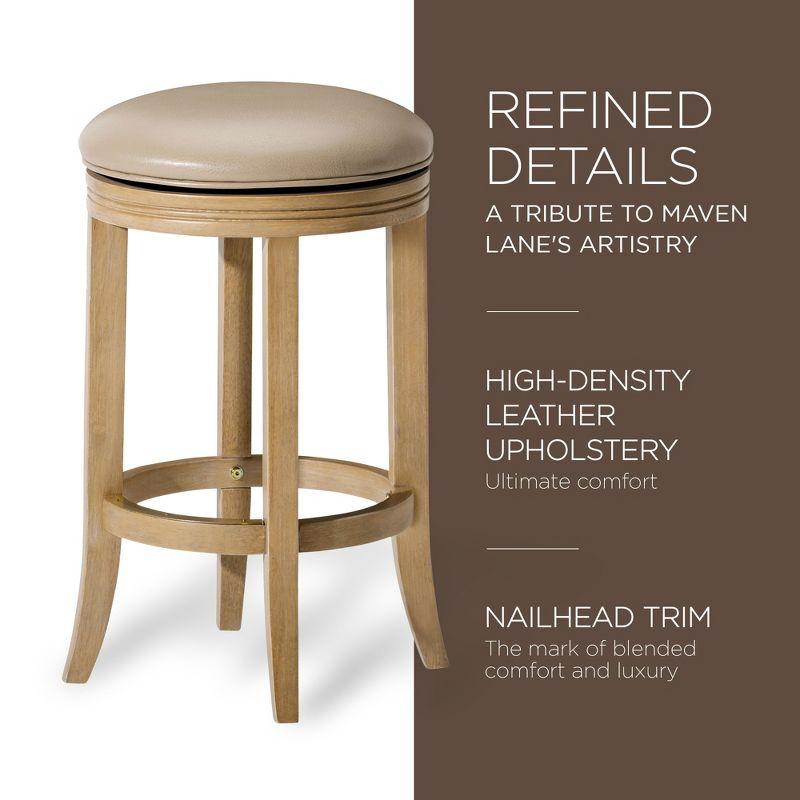 Maven Lane Eva Kitchen Stool with Vegan Leather