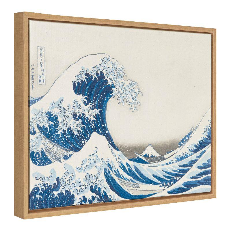 Katsushika Hokusai The Great Wave 18" x 24" Natural Canvas Print