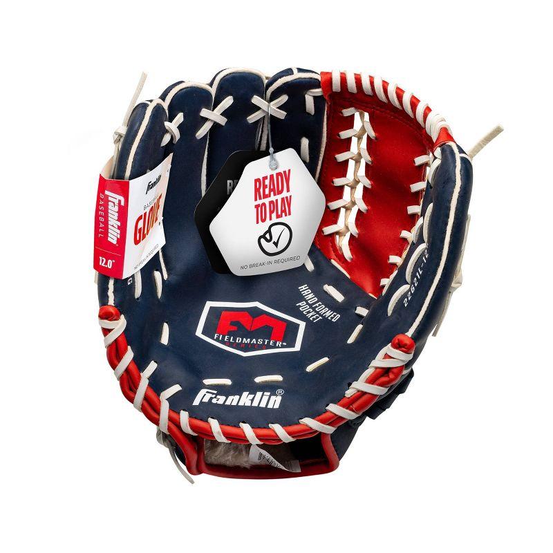 Franklin Sports Field Master USA Series 12.0" Baseball Glove - Left Handed Thrower Blue/Red