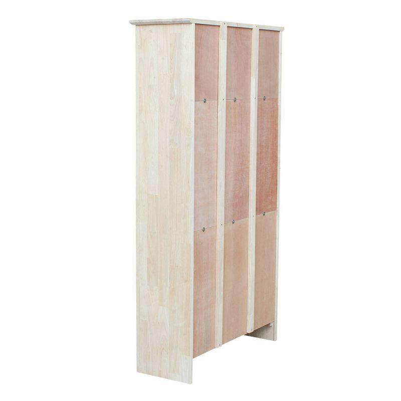 60" Shaker Bookshelf Unfinished - International Concepts: Solid Parawood, 5-Shelf Storage