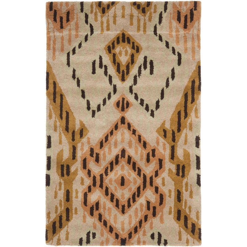 Wyndham WYD373 Hand Tufted Indoor Accent Rug - Brown/Ivory - 2'6"x4' - Safavieh