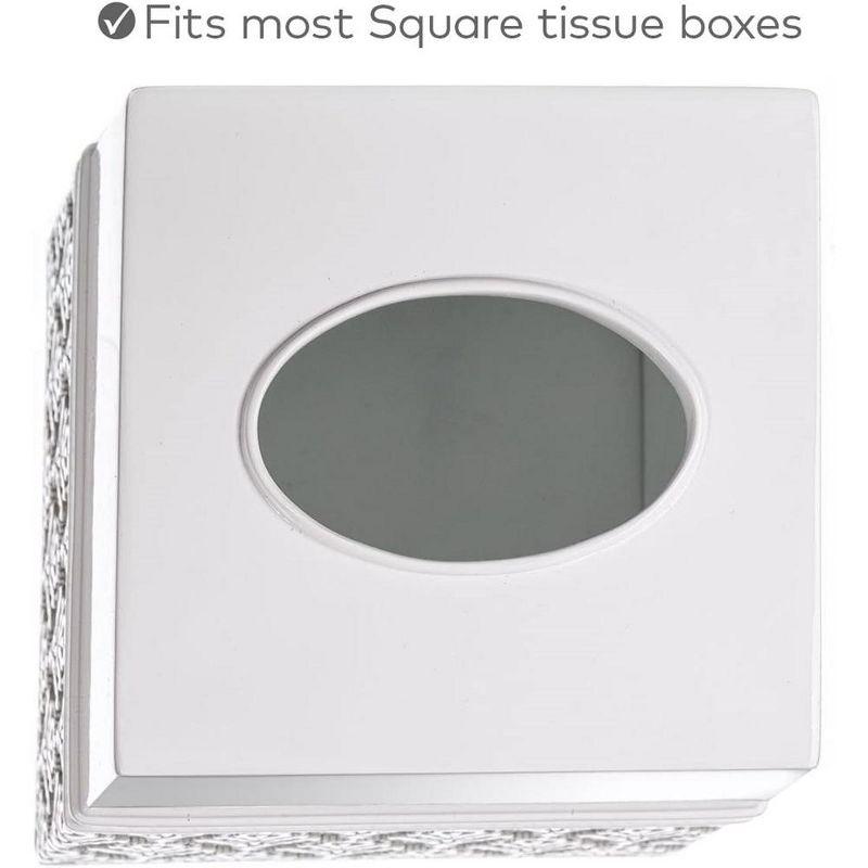 Creative Scents Mirror Damask Tissue Box Cover