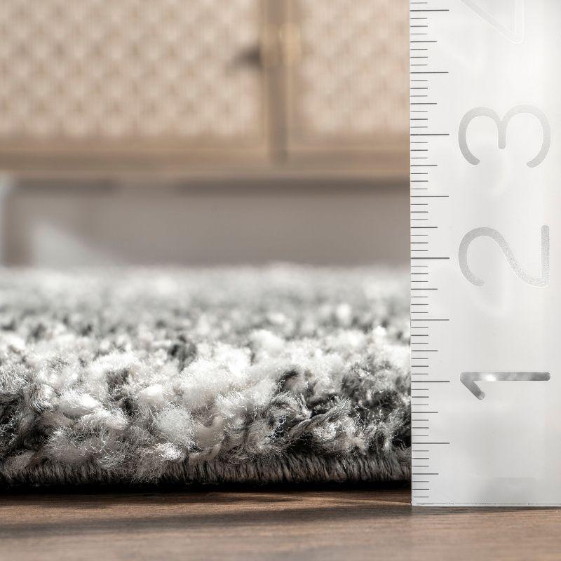 Nuloom Tess Trellis 5x8 Shag Indoor Area Rug for Living Room Bedroom Dining Room Nursery, Dark Grey/Ivory