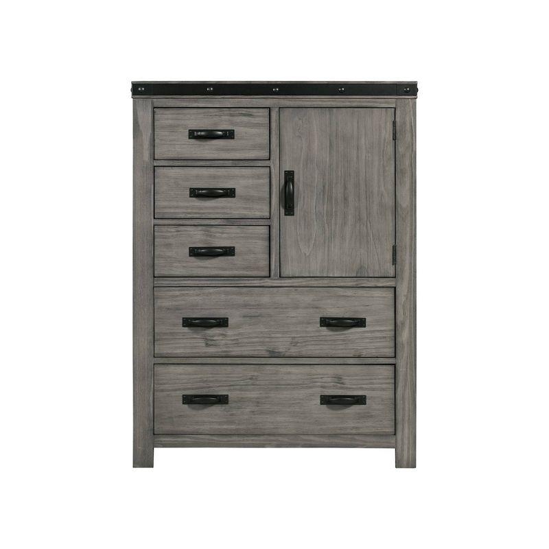 Montauk 5 Drawer Gentleman's Chest Gray - Picket House Furnishings