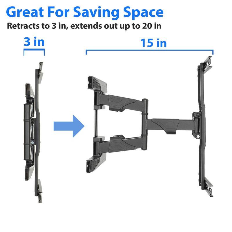 Mount Factory Full Motion TV Wall Mount for Flat Screen TVs 42-70", Holds up to 100 Lbs.