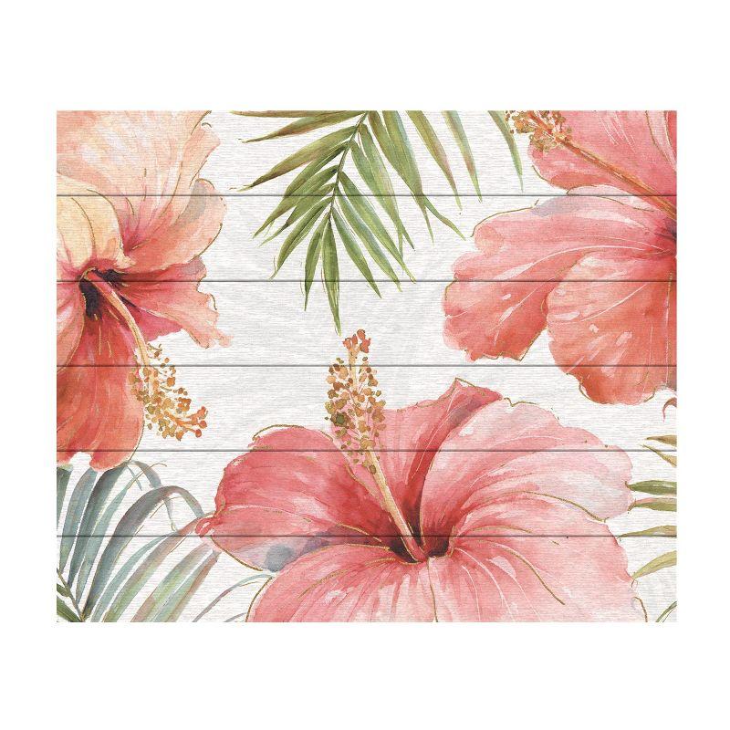 Lisa Audit 'Tropical Blush I' Wood Slat Art