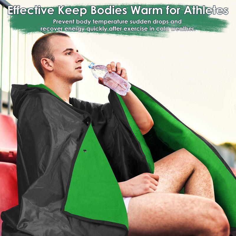 Catalonia Waterproof Outdoor Blanket for Cold Weather, Windproof Stadium Blankets for Sport Events, Wearable Weatherproof Blanket, Green