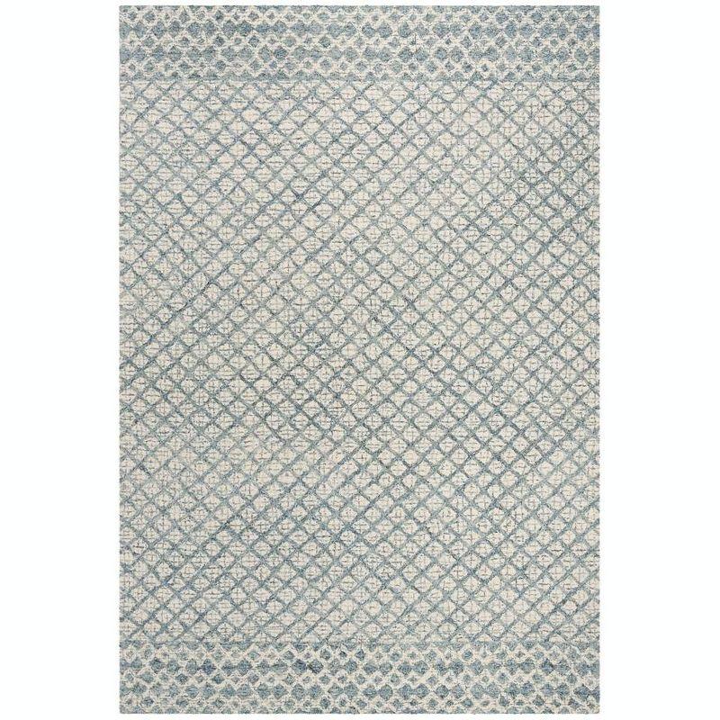 Abstract ABT203 Handmade Indoor Area Rug - Blue/Ivory - 8'x10' - Safavieh