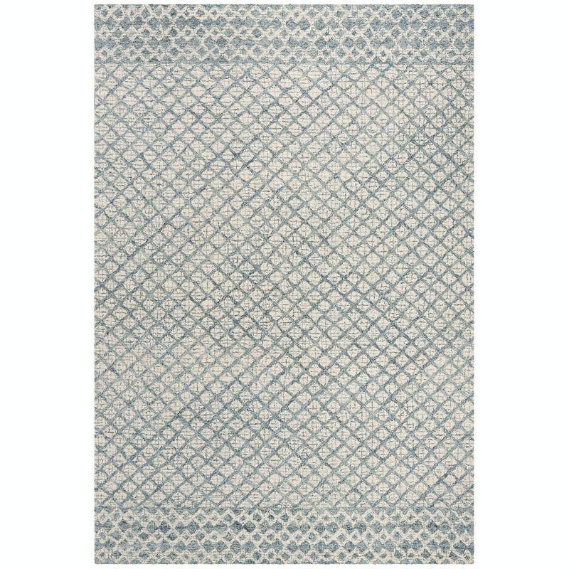 Abstract ABT203 Handmade Indoor Area Rug - Blue/Ivory - 6'x9' - Safavieh