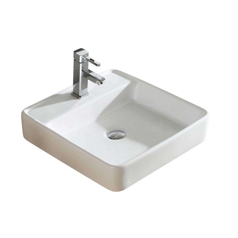 Fine Fixtures Square Vessel Bathroom Sink Vitreous China