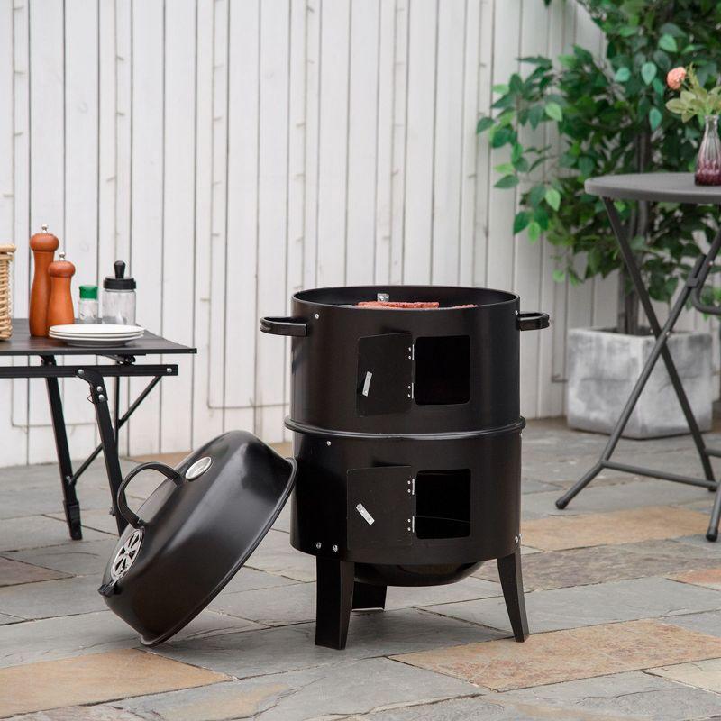 Outsunny 15.75'' W Kettle Charcoal Grill